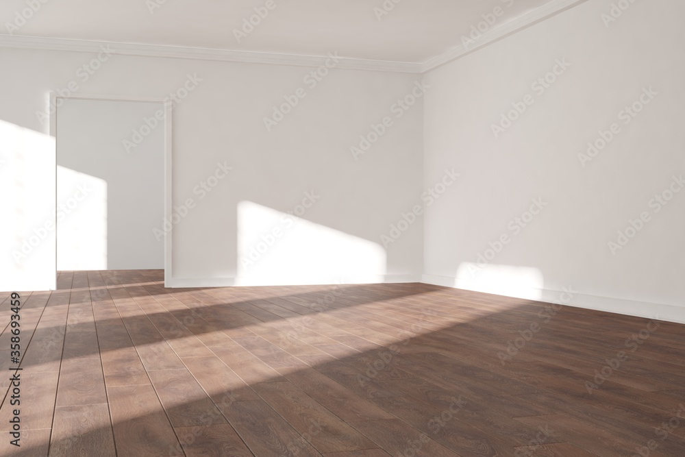 modern empty room interior design. 3D illustration modern empty room interior design. 3D illustration