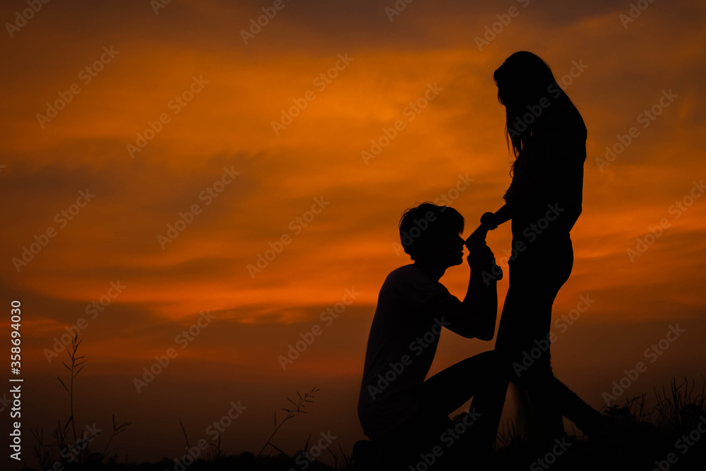 romantic lover kiss hand