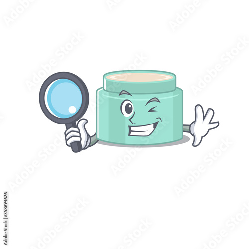 cartoon picture of lipbalm Detective using tools