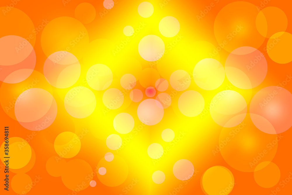 Abstract of orange-gold and bright circular bokeh Abstract of orange-gold and bright circular bokeh