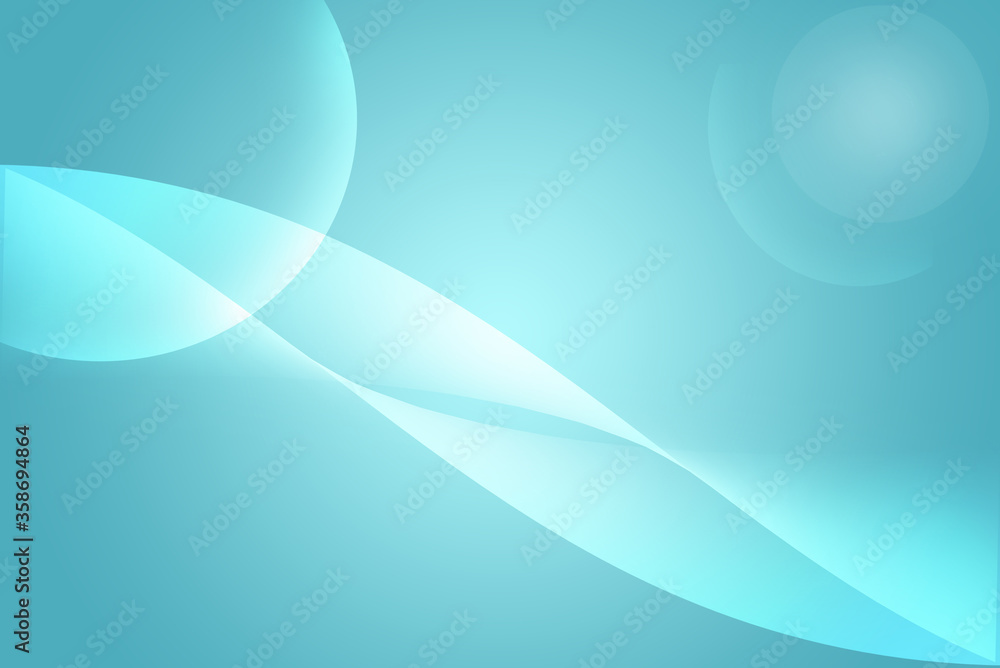 blue background with bokeh and white wave lines. blue background with bokeh and white wave lines.