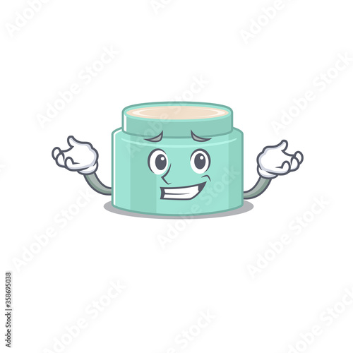 A cute picture of grinning lipbalm caricature character
