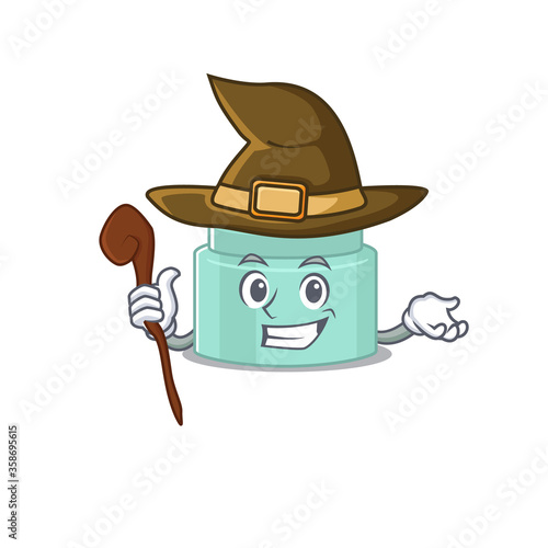 Lipbalm funny but sneaky witch cartoon character design