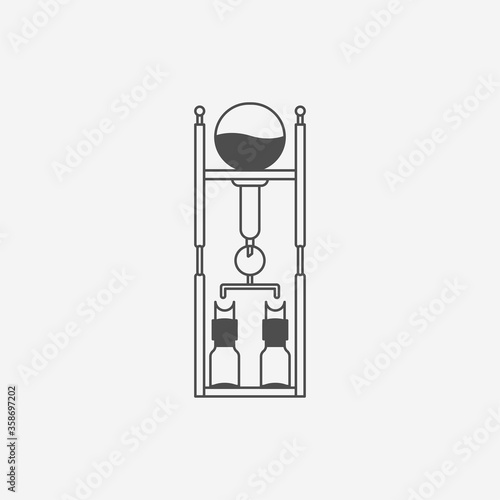 Kyoto dripper  cold brew tower icon isolated on background. Coffeemaker symbol modern  simple  vector  icon for website design  mobile app  ui. Vector Illustration