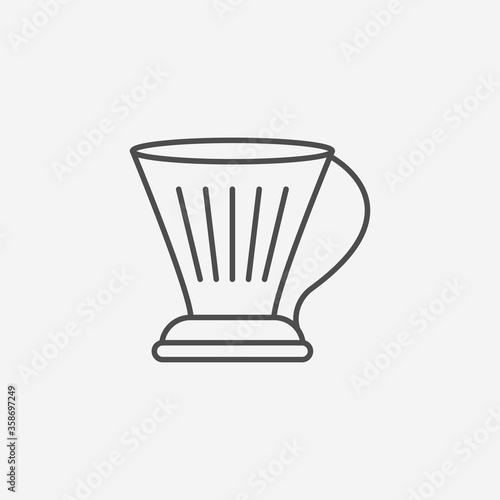 Clever coffee dripper icon isolated on background. Coffeemaker symbol modern, simple, vector, icon for website design, mobile app, ui. Vector Illustration