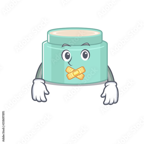 Lipbalm cartoon character style having strange silent face