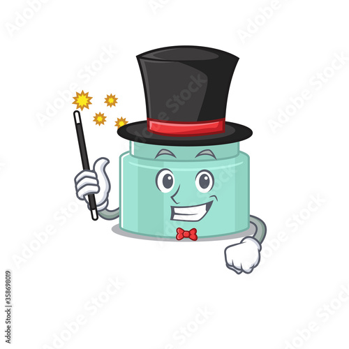 A gorgeous smart Magician of lipbalm cartoon design style