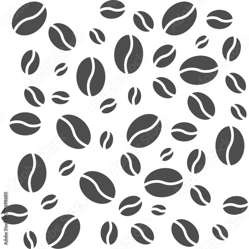 Coffee beans icon. Vector Illustration