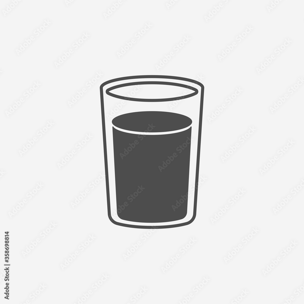 Glass icon. Vector Illustration Glass icon. Vector Illustration