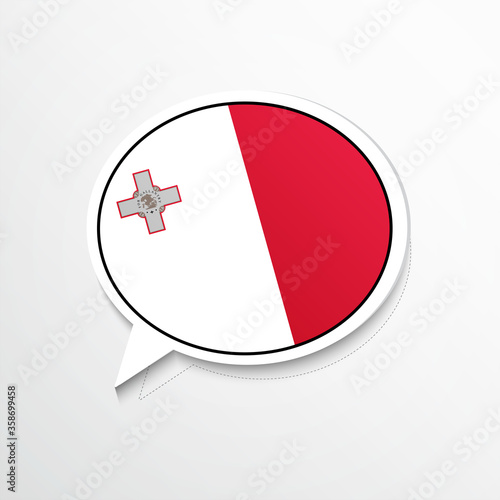 Artistic Malta country flag on speech bubble. Abstract languages concept flat illustration Free Download Artistic Malta country flag on speech bubble. Abstract languages concept flat illustration - GFXLoad