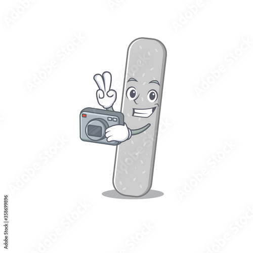 a proficient photographer emery boards cartoon design concept working with camera