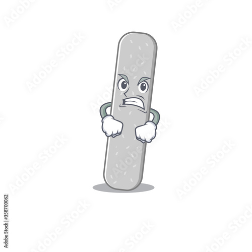 A cartoon picture style of emery boards having a mad face