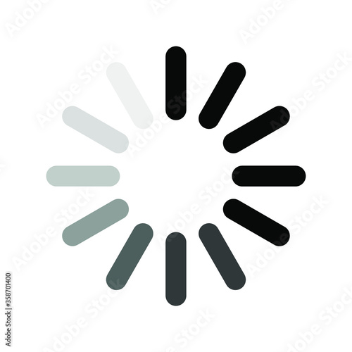 Loading icon. Progress bar for upload download round process.