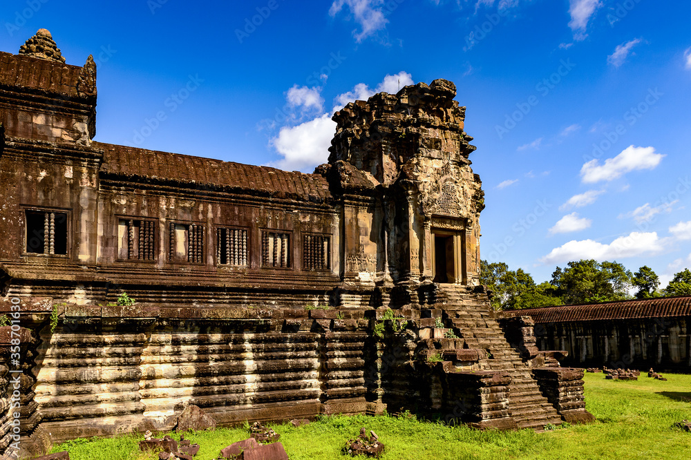 It's Angkor Wat, Cambodia, the largest religious monument in the world, UNESCO World Heritage