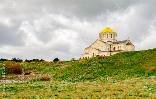 Saint Vladimir Cathedral, a Neo-Byzantine Russian Orthodox cathedral on the site of Chersonesos Taurica.