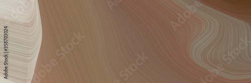 abstract surreal header design with pastel brown, silver and old mauve colors. fluid curved lines with dynamic flowing waves and curves for poster or canvas © Eigens
