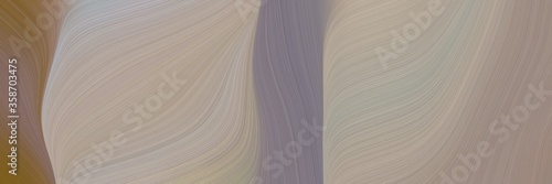 abstract modern horizontal banner with rosy brown, brown and pastel brown colors. fluid curved lines with dynamic flowing waves and curves for poster or canvas