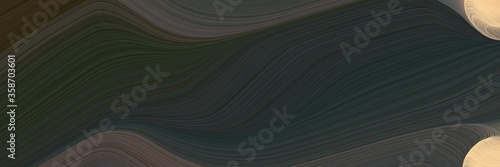 abstract dynamic header design with very dark blue, burly wood and dim gray colors. fluid curved flowing waves and curves for poster or canvas