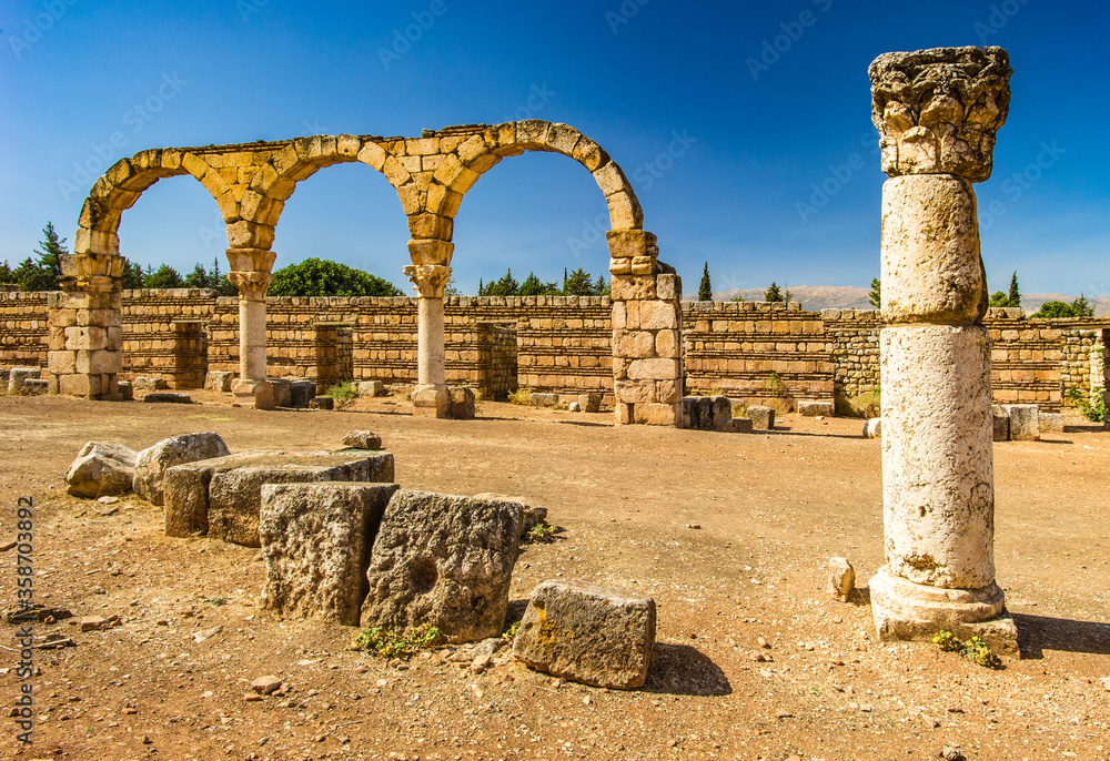 It's Ruins of the Umayyad city of Anjar, Lebanon. UNESCO World Heritage Site