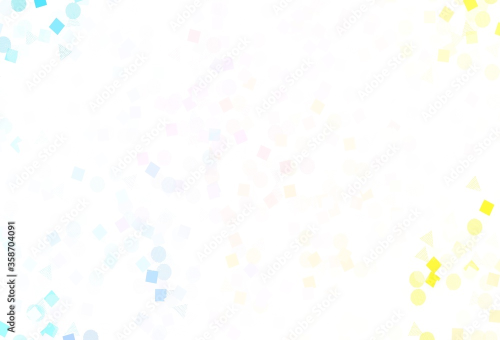 Light Blue, Yellow vector background with polygonal style with circles. Light Blue, Yellow vector background with polygonal style with circles.