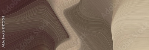 abstract moving horizontal header with old mauve, tan and gray gray colors. fluid curved flowing waves and curves for poster or canvas