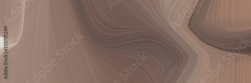 abstract colorful header design with pastel brown, old mauve and pastel gray colors. fluid curved lines with dynamic flowing waves and curves for poster or canvas © Eigens
