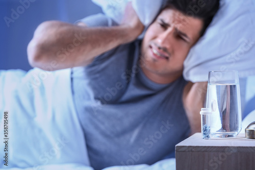 Sleeping pills on table in ...