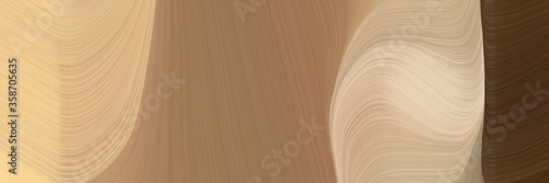 abstract artistic banner with tan, old mauve and pastel brown colors. fluid curved flowing waves and curves for poster or canvas