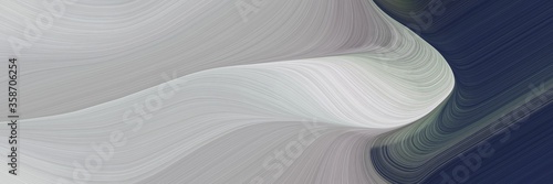abstract surreal header design with ash gray, dark slate gray and light gray colors. fluid curved flowing waves and curves for poster or canvas © Eigens