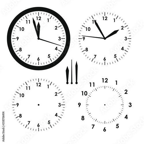 dial with arrows, set