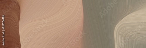abstract dynamic banner with rosy brown, brown and pastel brown colors. fluid curved flowing waves and curves for poster or canvas