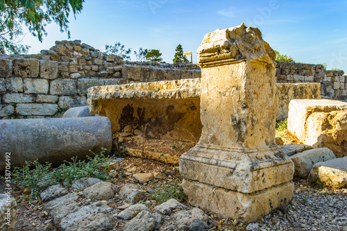 Fototapeta Naklejka Na Ścianę i Meble -  It's Ruins of Byblos, Lebanon. UNESCO World Heritage