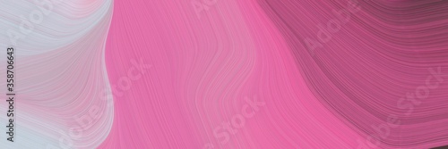 abstract moving header design with pale violet red, thistle and dark moderate pink colors. fluid curved lines with dynamic flowing waves and curves for poster or canvas © Eigens