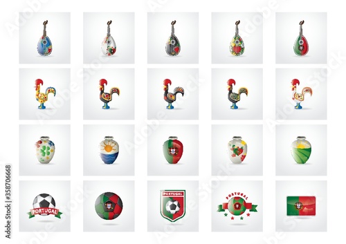 set of portugal icons