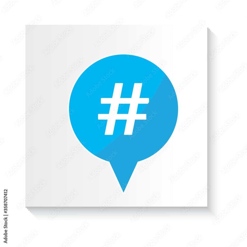 Obraz premium speech bubble with hashtag
