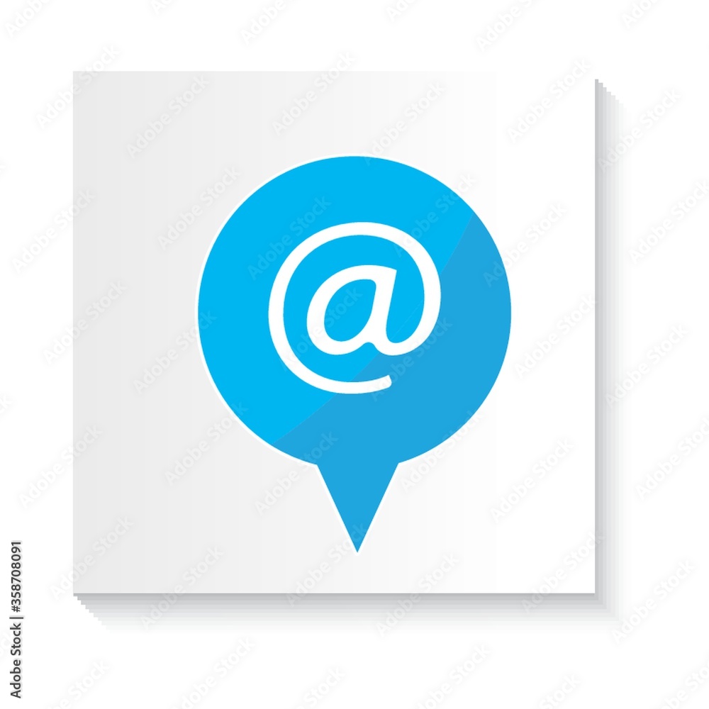 speech bubble with e-mail icon speech bubble with e-mail icon
