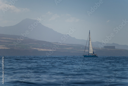Boats and Atlantic Ocean, Tenerife, Spain 