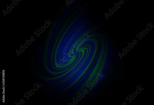 Dark BLUE vector template with bent lines. Colorful illustration in abstract style with gradient. Brand new design for your ads, poster, banner.