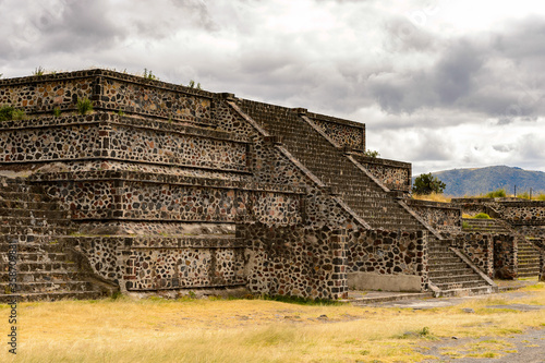 Platform of the Avenue of the Dead of Teotihuacan, site of many Mesoamerican pyramids built in the pre-Columbian Americas. UNESCO World Heritage