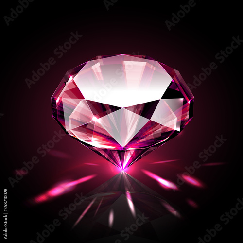 Bright shimmering ruby