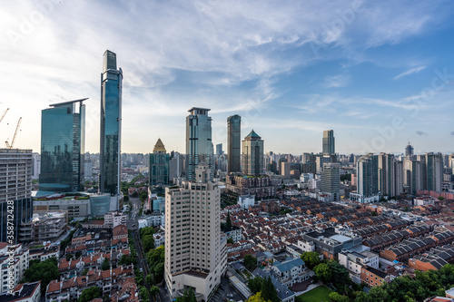 Photography city skyline in shanghai china
