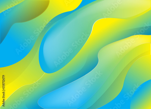 Abstract colorful design vector template composition of liquid form