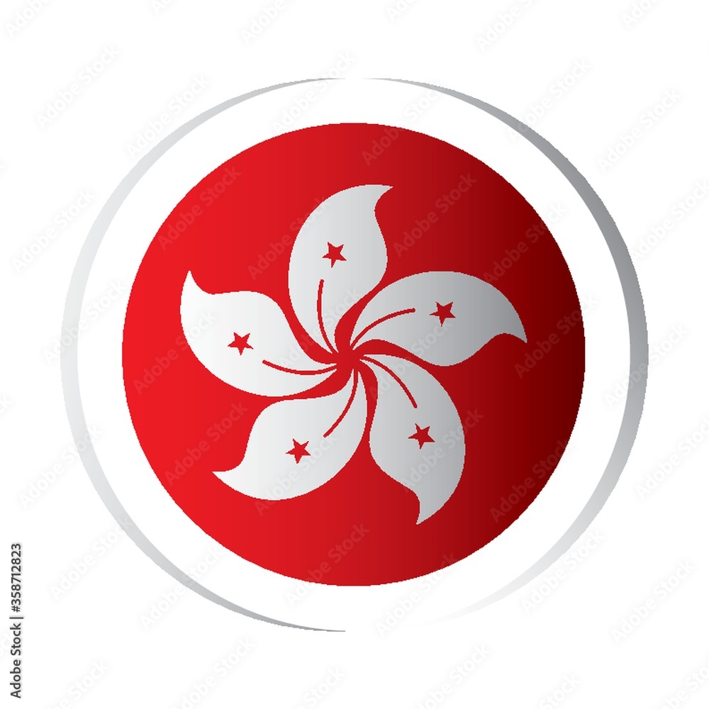 Fototapeta premium hong kong flag icon