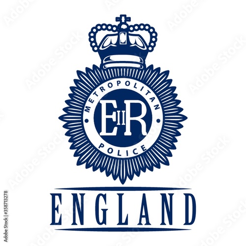 uk metropolitan police emblem label