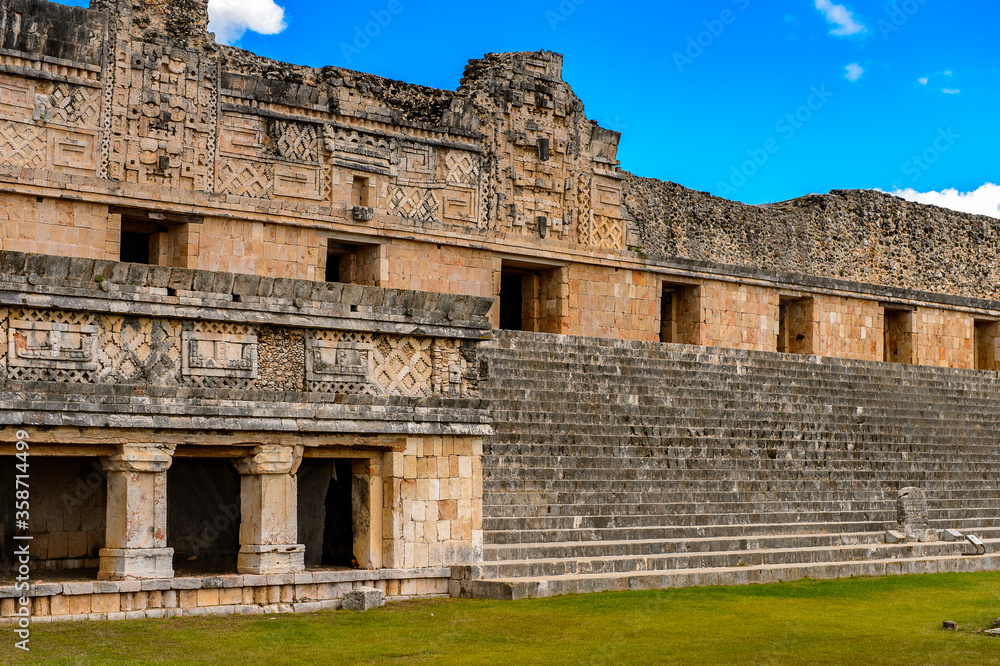 The Nunnery, Uxmal, an ancient Maya city of the classical period. One of the most important archaeological sites of Maya culture. UNESCO World Heritage site