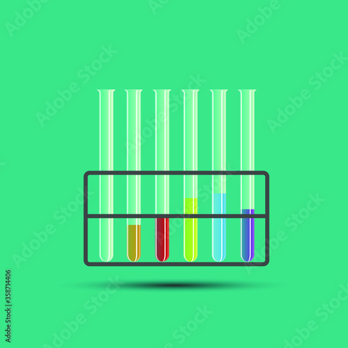 set of test tubes, chemistry, medicine