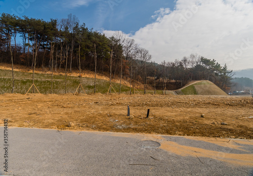 Картината върху платно Landscape of construction site
