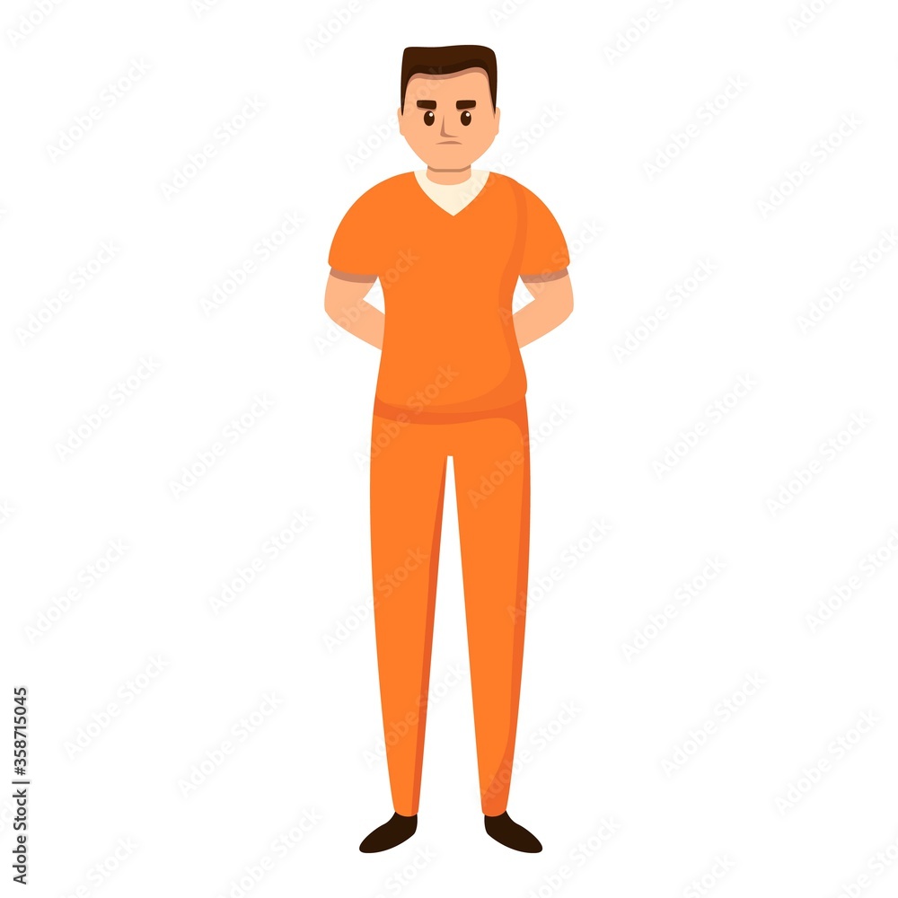 Criminal prison icon. Cartoon of criminal prison vector icon for web design isolated on white background Criminal prison icon. Cartoon of criminal prison vector icon for web design isolated on white background