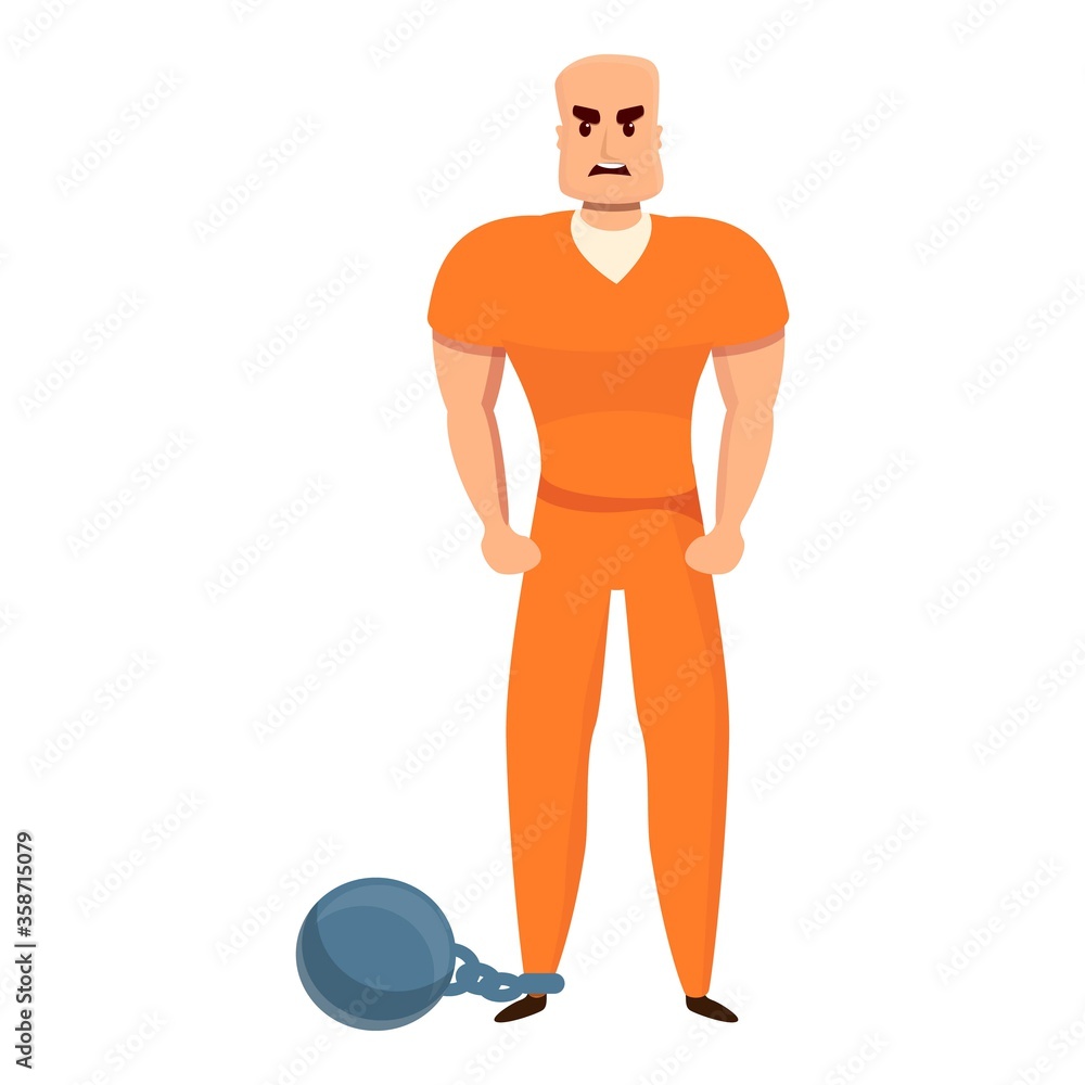 Fototapeta premium Arrested person icon. Cartoon of arrested person vector icon for web design isolated on white background