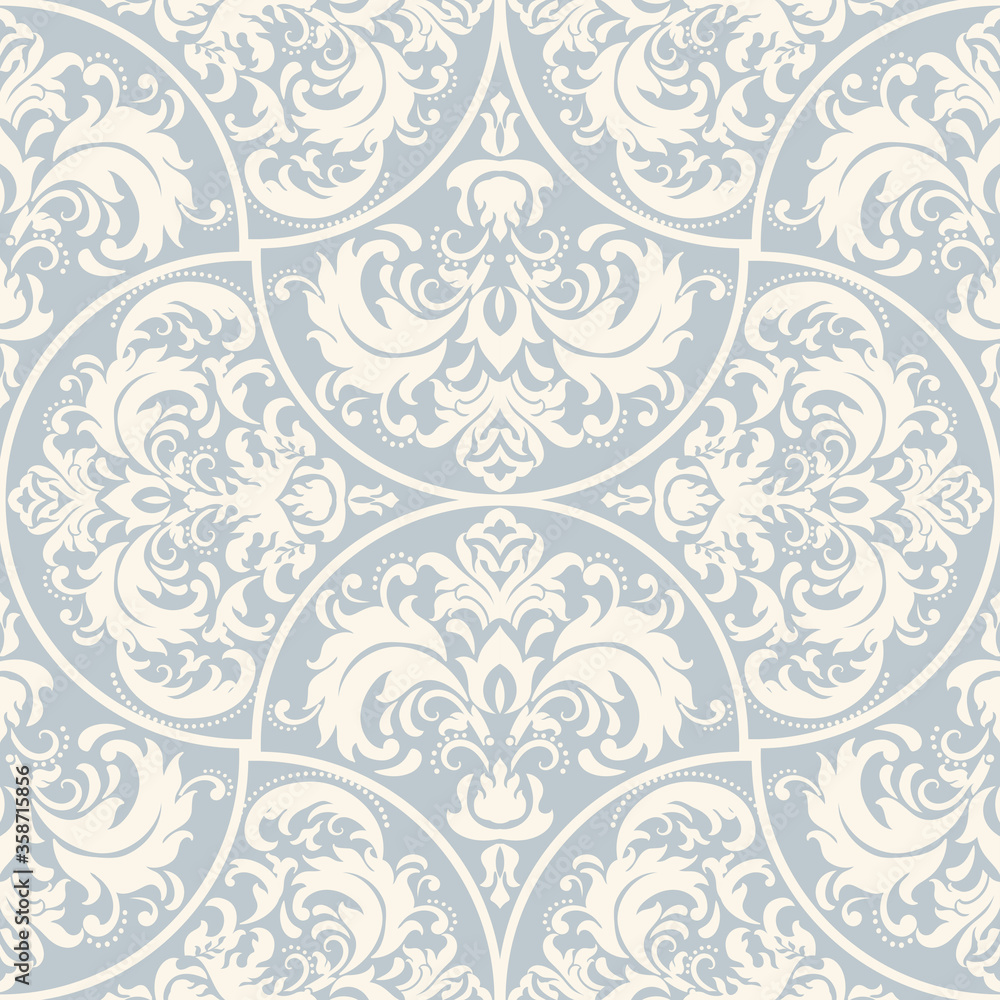 Blue Tones Ornamental Vintage Wallpaper template